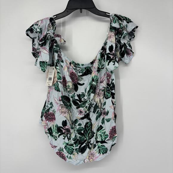 Gypsies Womens Moondust Off The Shoulder Spring Floral Blouse Size S $34 NWT - Picture 4 of 7